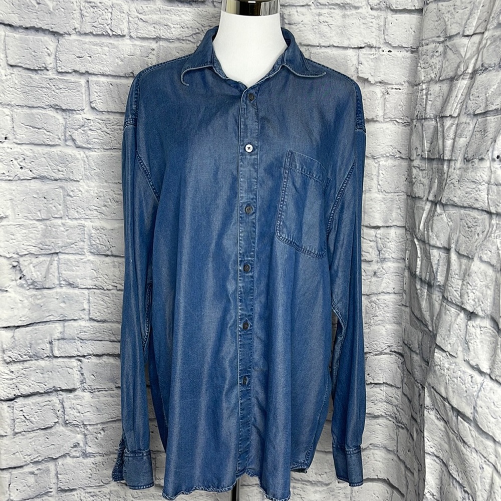 Sacks Fifth Avenue women Shirts blue long sleeve